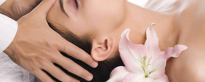 woman receiving scalp exfoliation massage