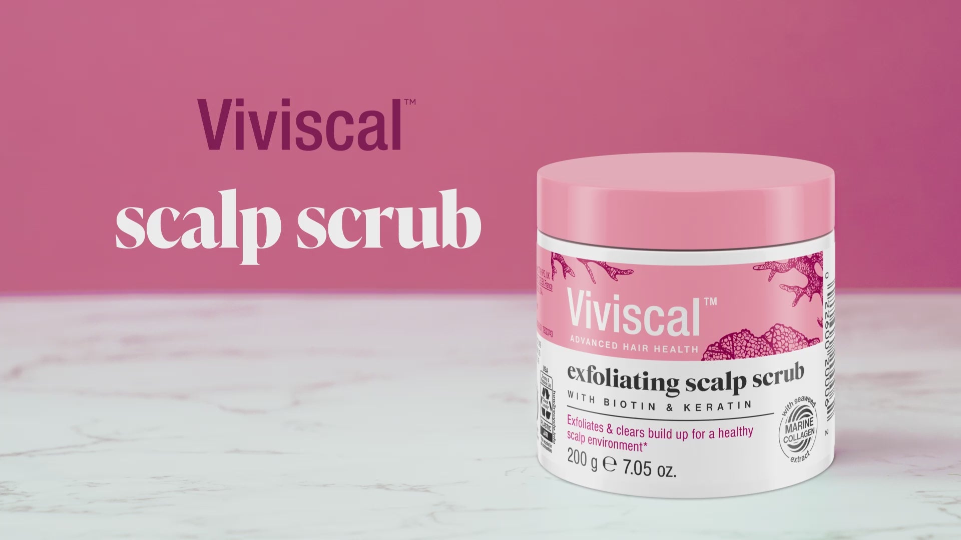 video of Viviscal exfoliating scalp scrub application