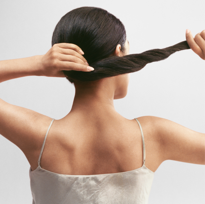 Woman with healthy hair