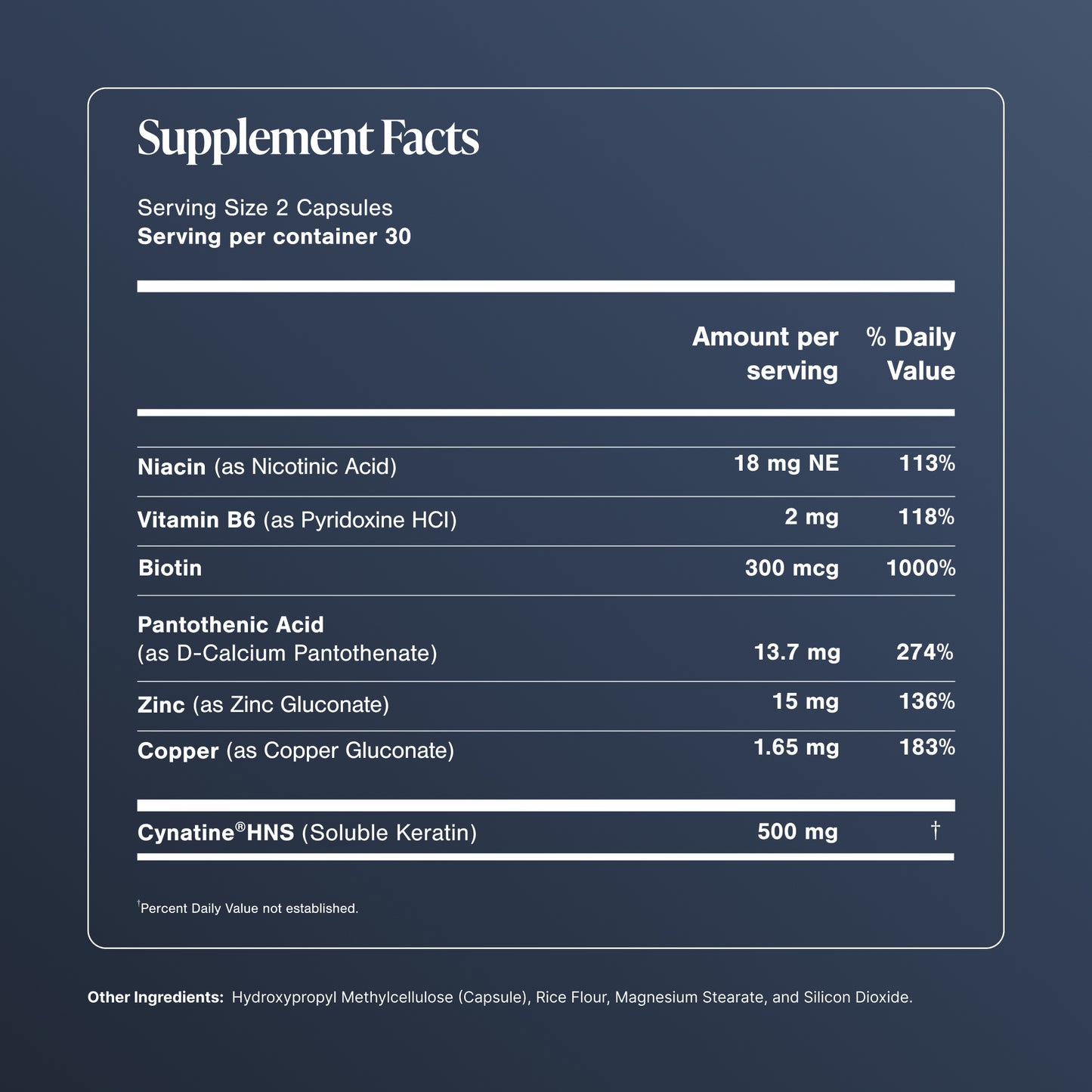 Shed Control Hair Supplement