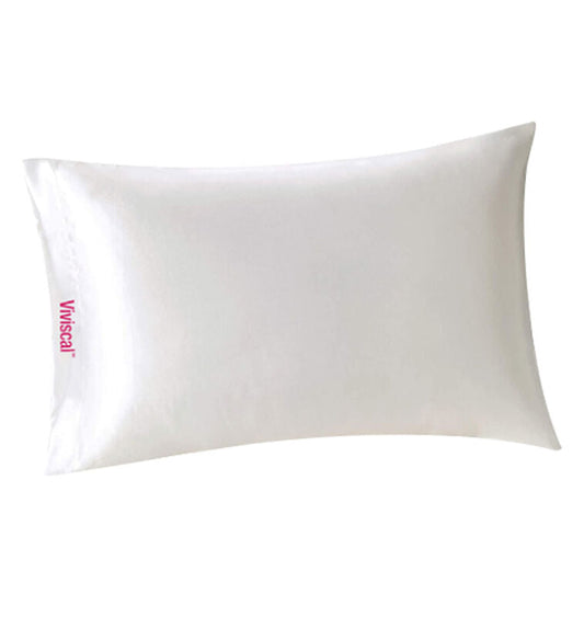 Viviscal white satin pillowcase